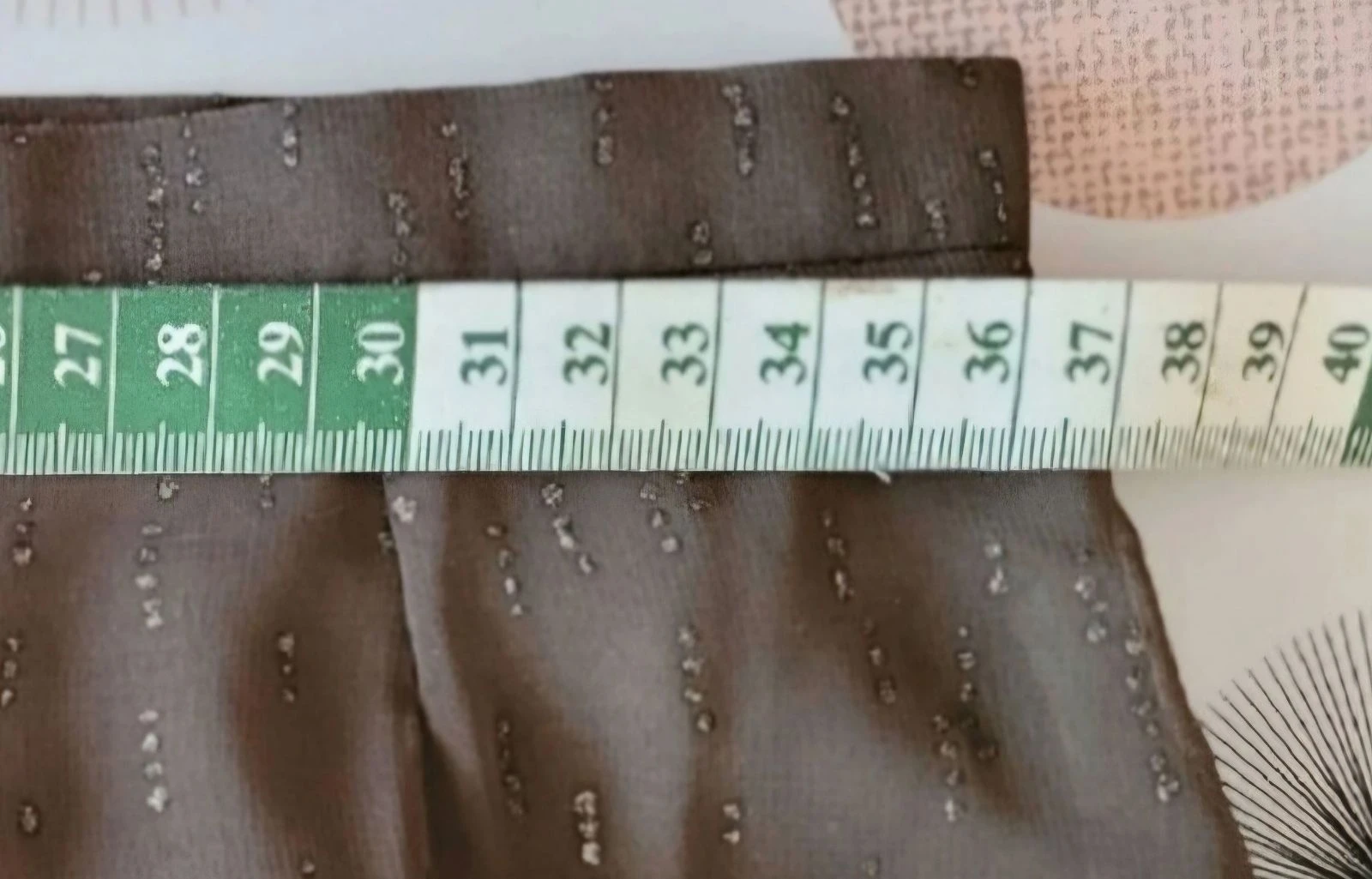 Bandolera Jupe TFr36/TS -Longa&Dobras -Voile Kaki com Brilhos em Ótimo Estado – photo 10